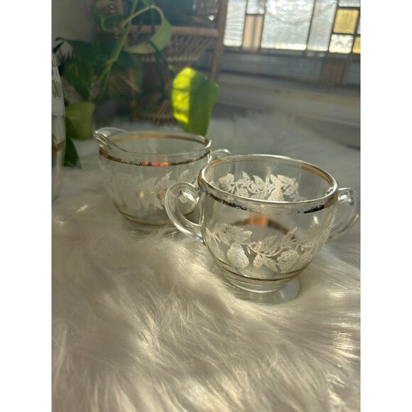 Vintage Bartlett Collins juice carafe pitcher 6 glasses creamer and sugar - Picture 3 of 10